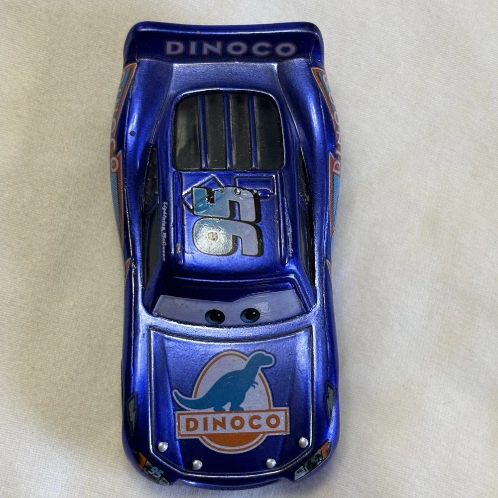 Disney Pixar Limited Edit BLU RAY Lightning McQueen Dinoco Die Cast Car RARE NEW - Picture 4 of 7